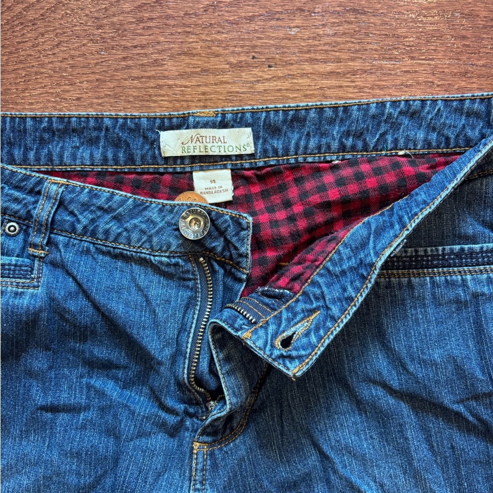 Natural Reflections Fleece Lined Blue Jeans